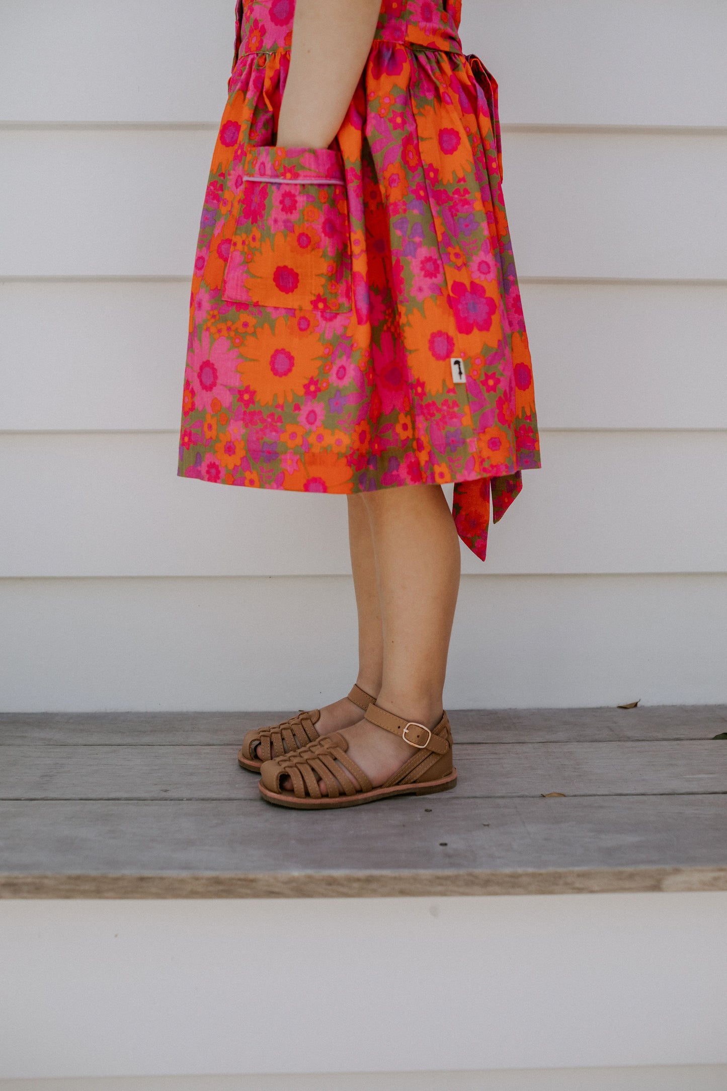 Trendy brown toddler sandals