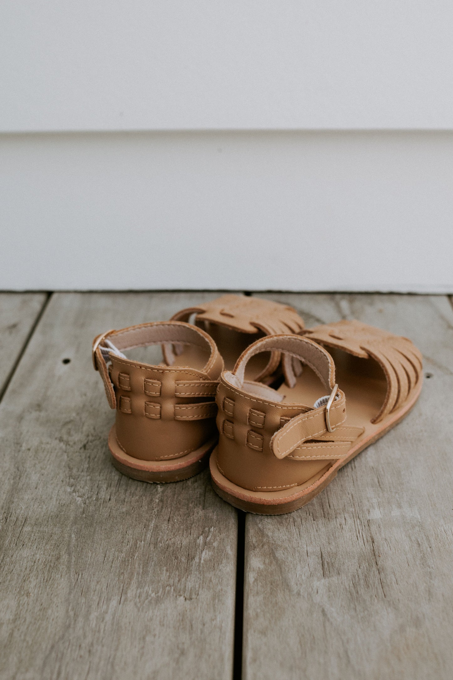 Trendy brown toddler sandals