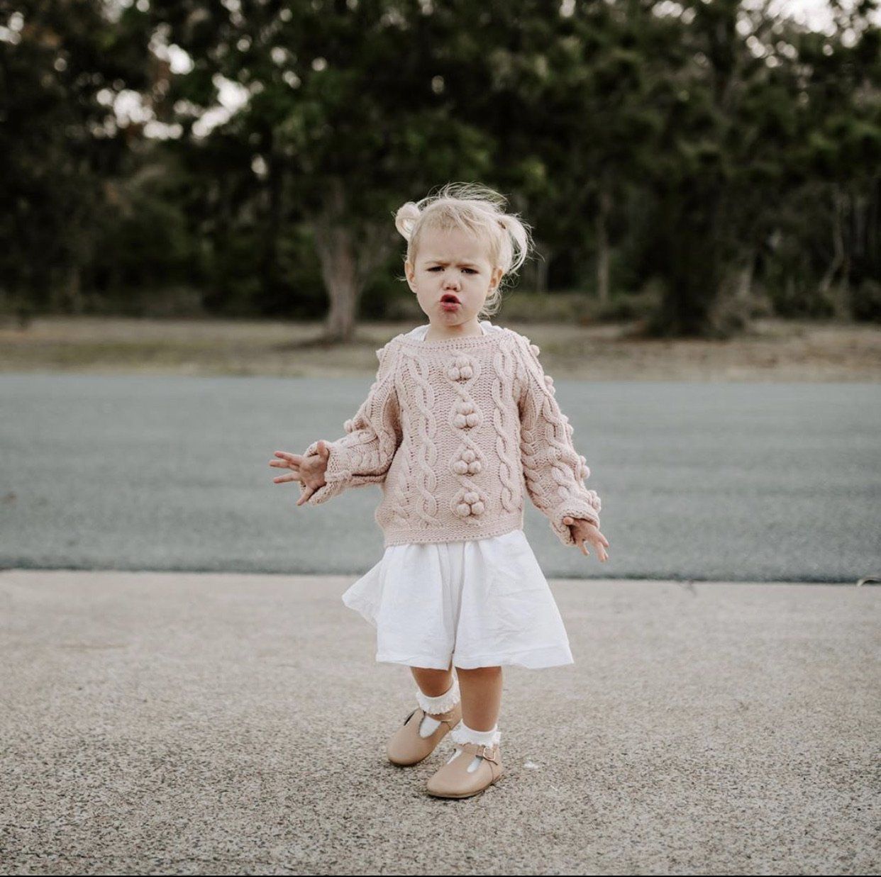 Toddler & Kids Leather T-bar - Beige - Elegant beige leather T-bar shoes | Sadie Baby 