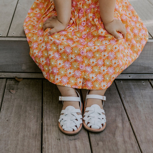 Sandal - Eleanor in White - Classic white sandals for any occasion by Sadie Baby