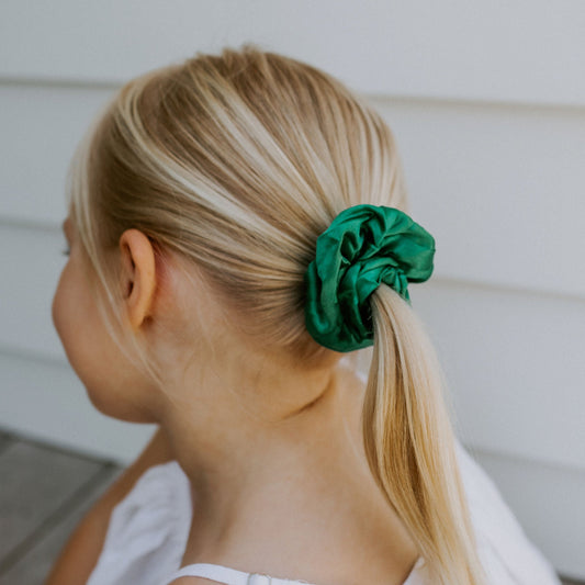 rich green scrunchie