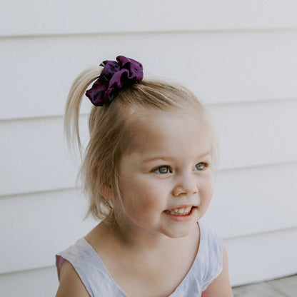 3 year old girls dark orchid scrunchie