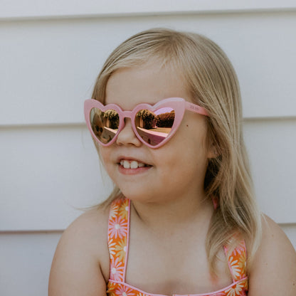 Sunglasses Heart - Cotton Candy - Heart-shaped sunglasses in cotton candy color by Sadie Baby 