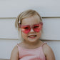 Pink Glitter Heart Sunglasses