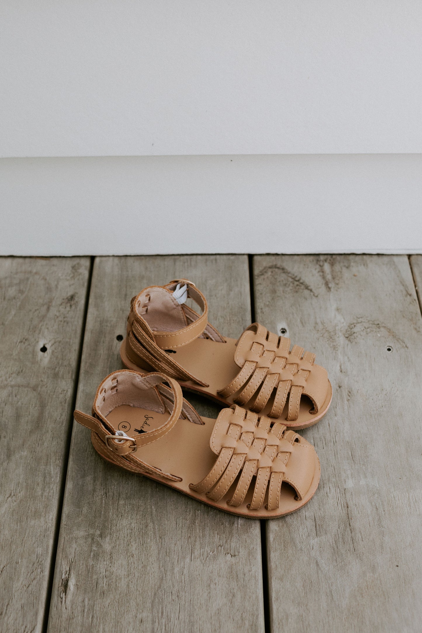 Pretty brown sandals for infants
