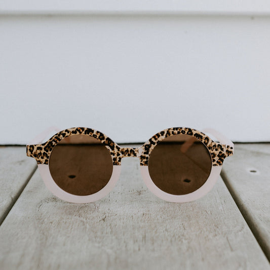 girls round leopard sunglasses