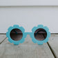 Toddler girl blue flower sunglasses 