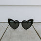 girls black love heart sunglasses