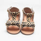 girls leopard summer sandals
