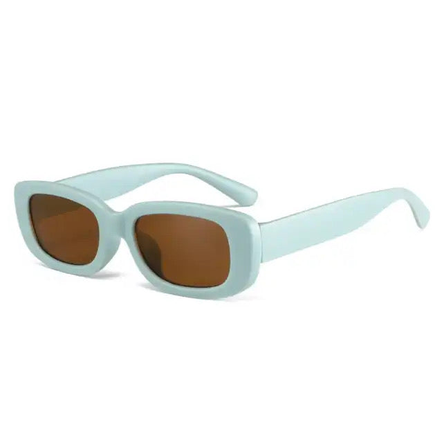 Ocean Blue Rectangle Sunglasses