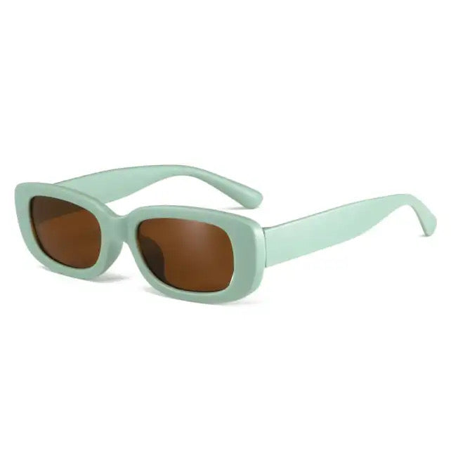 Seafoam Green Rectangle Sunglasses