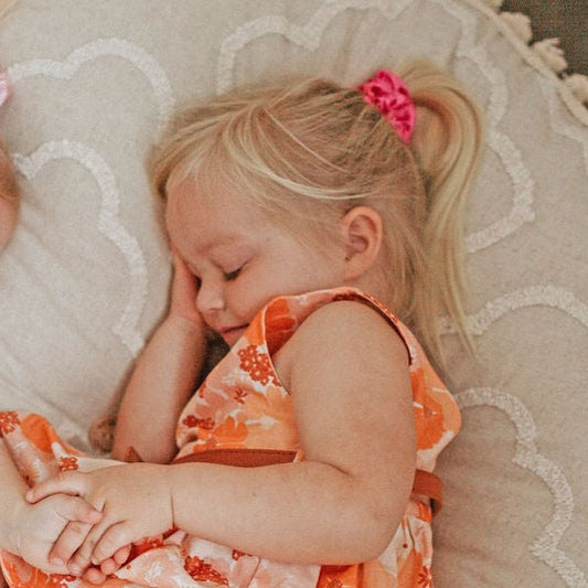 girls toddler orange scrunchie