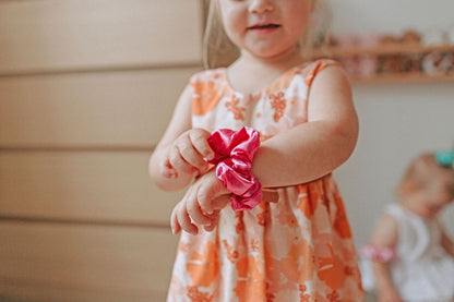 Raspberry Pink Scrunchie - Sadie Baby