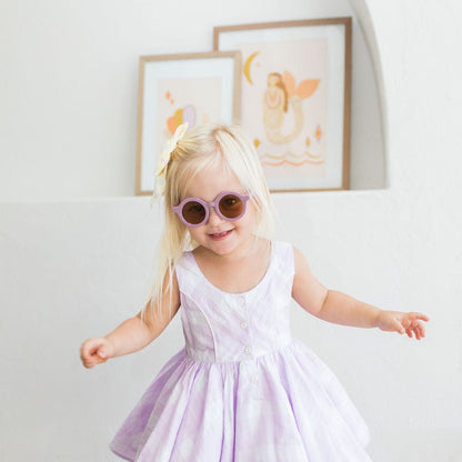 girls purple round sunglasses