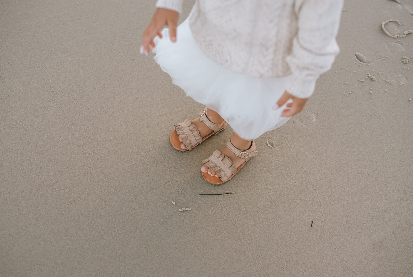 Sandal - Daphne in Cream - Elegant cream-colored sandal by Sadie Baby