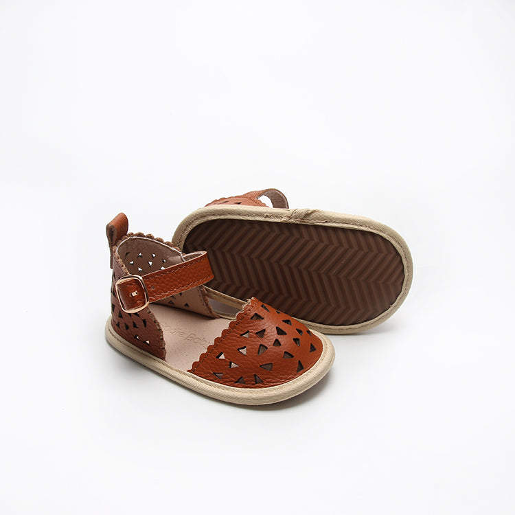 Baby Girl Leather Crossover Sandal Shoes – The Trendy Toddlers