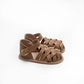 Baby girl leather tan sandal
