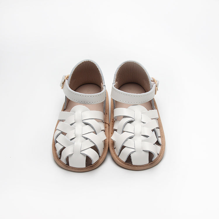 Sandal - Eleanor in White - Classic white sandals for any occasion by Sadie Baby