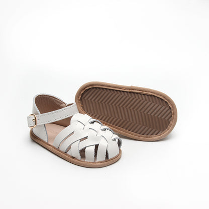 Sandal - Eleanor in White - Classic white sandals for any occasion by Sadie Baby