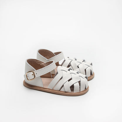 Sandal - Eleanor in White - Classic white sandals for any occasion by Sadie Baby