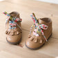Toddler girls boot tan for girls with poppy and daisy shoelace 