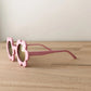 Pink flower sunglasses for toddlers by Sadie Baby