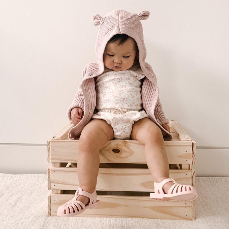 Baby pink vegan toddler sandals 