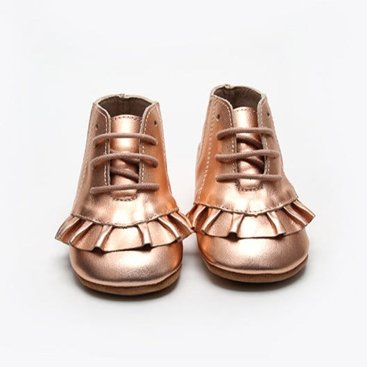 Baby rose gold boot