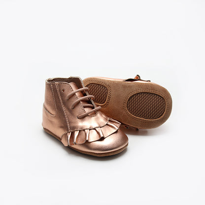 Infant rose gold boot