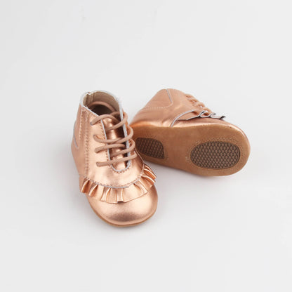 rose gold baby boots