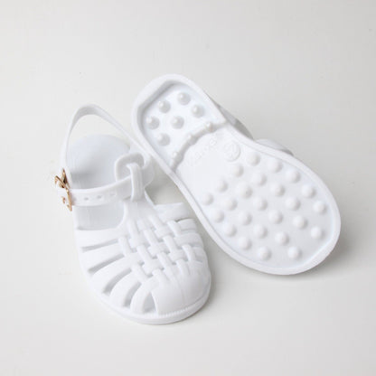 Toddler & Kids White Jelly Sandal - Comfortable white jelly sandals for toddlers