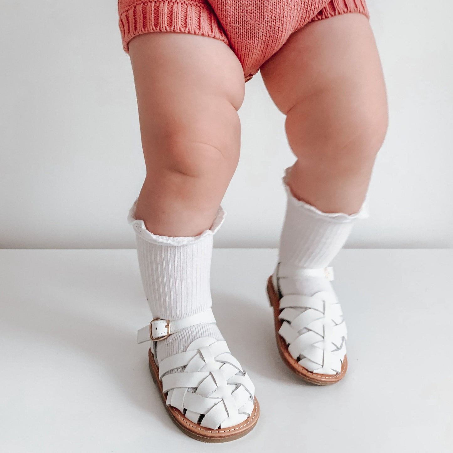 Sandal - Eleanor in White - Classic white sandals for any occasion by Sadie Baby