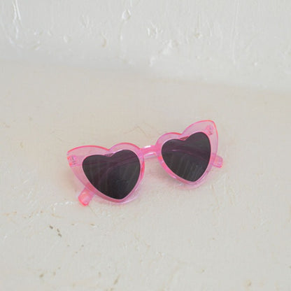 Sunglasses Heart - Pink Flamingo - Playful heart-shaped sunglasses in pink by Sadie Baby 