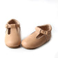 Toddler & Kids Leather T-bar - Beige - Elegant beige leather T-bar shoes | Sadie Baby 