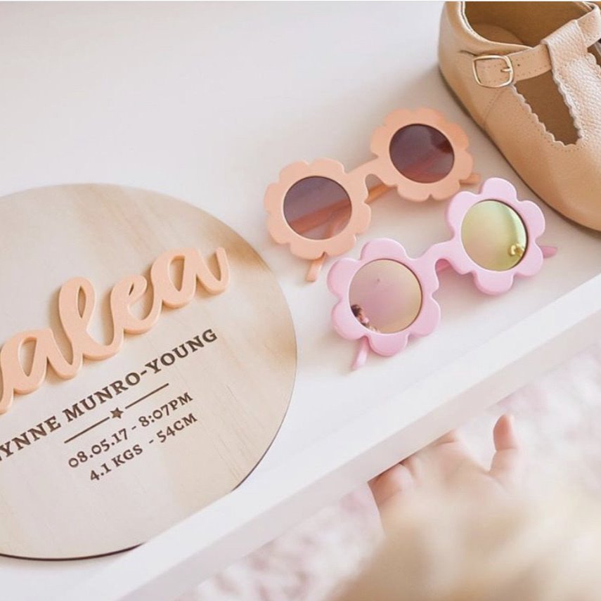 Baby pink toddler flower sunglasses 