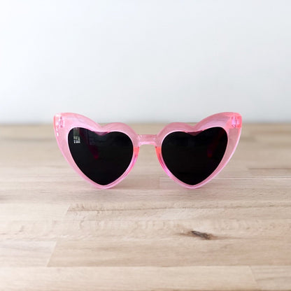 Sunglasses Heart - Pink Flamingo - Playful heart-shaped sunglasses in pink by Sadie Baby 