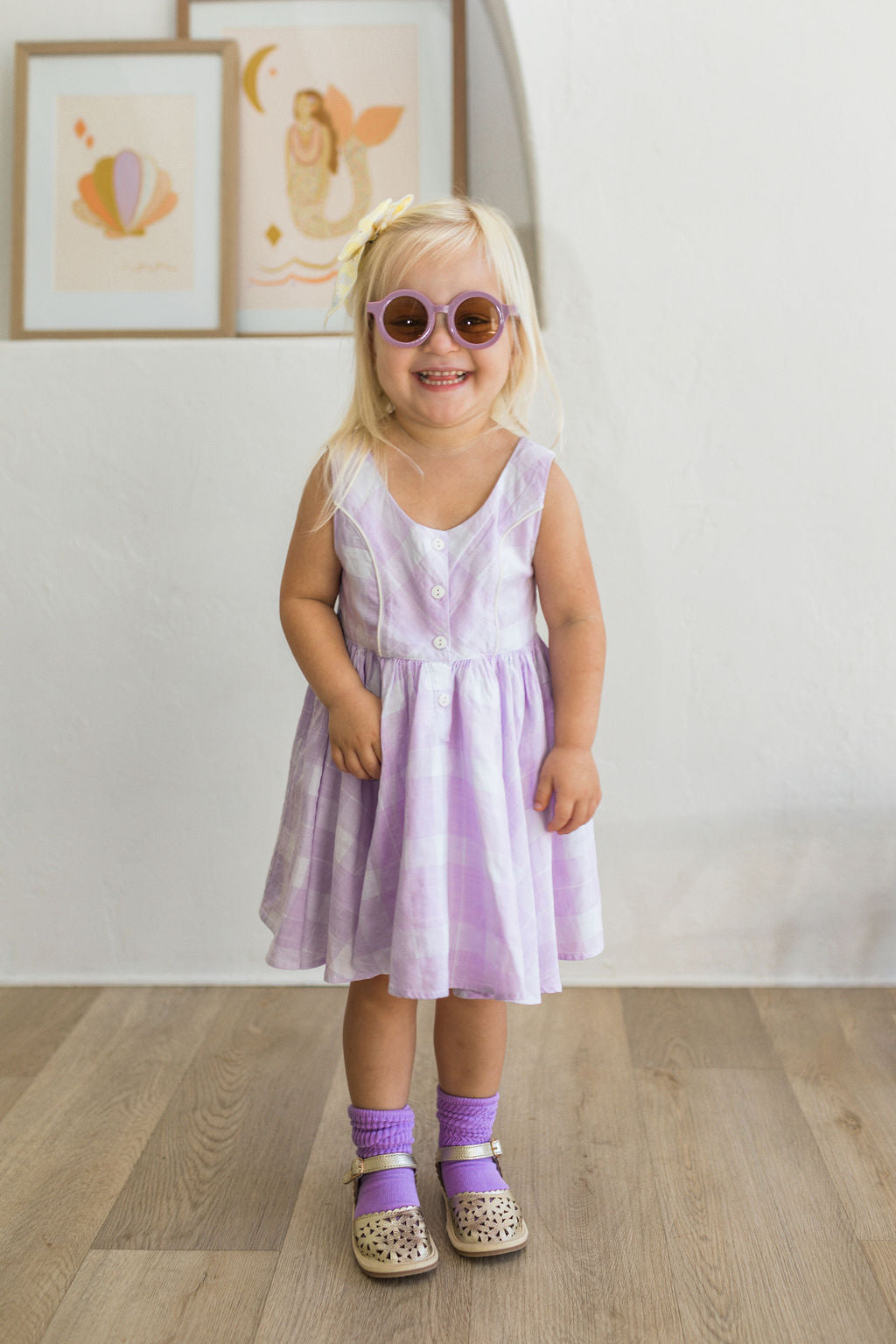 Lilac Round Sunglasses