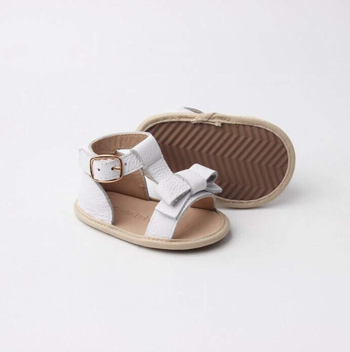 White toddler sandals