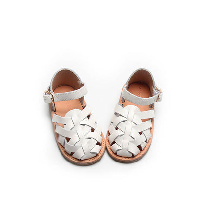 Sandal - Eleanor in White - Classic white sandals for any occasion by Sadie Baby