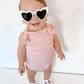 Baby white love heart sunglasses