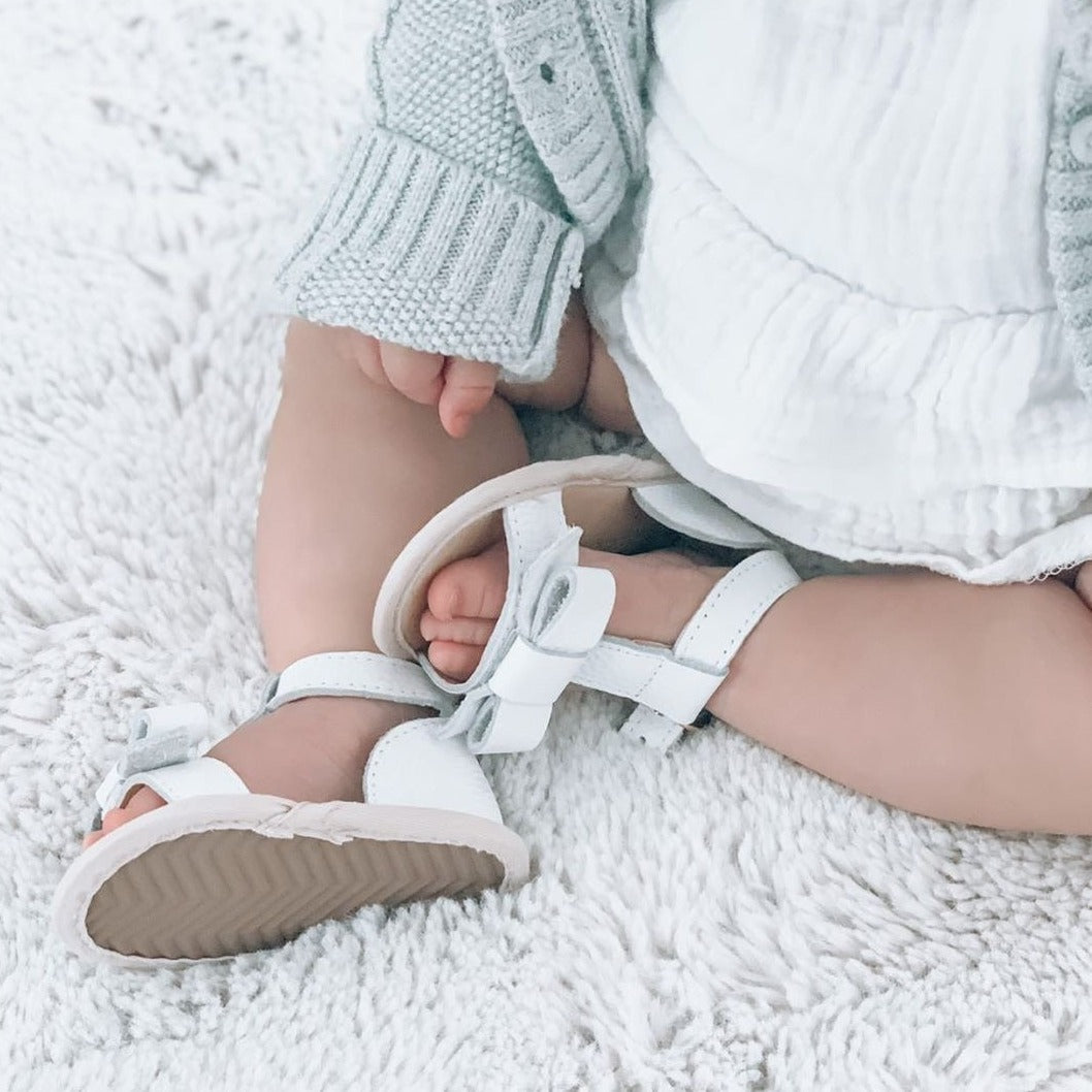 White baby sandals