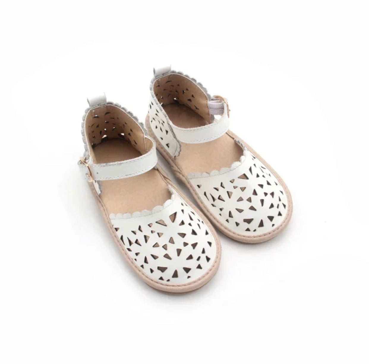white toddler sandal